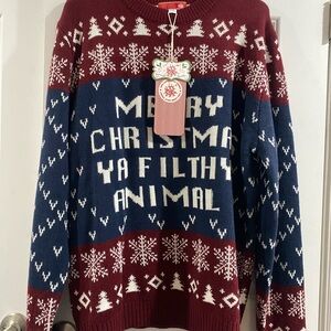 Festive Christmas Sweater - Red and Blue